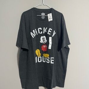 Disney Charcoal and Red Mickey Mouse Tee 2XB BNWT